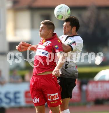 Fussball Tipico Bundesliga. RZ Pellets WAC gegen SKN St. Poelten. Nemanja Rnic,  (WAC), Sandro Ingolitsch (St. Poelten). Wolfsberg, am  26.8.2017.
Foto: Kuess

---
pressefotos, pressefotografie, kuess, qs, qspictures, sport, bild, bilder, bilddatenbank