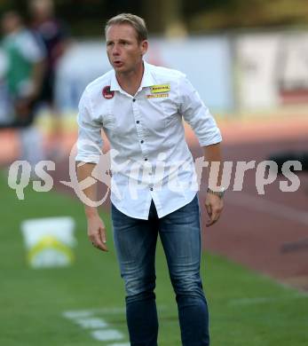 Fussball Tipico Bundesliga. RZ Pellets WAC gegen SKN St. Poelten. Trainer Jochen Fallmann (St. Poelten). Wolfsberg, am  26.8.2017.
Foto: Kuess

---
pressefotos, pressefotografie, kuess, qs, qspictures, sport, bild, bilder, bilddatenbank