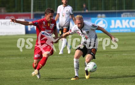 Fussball Tipico Bundesliga. RZ Pellets WAC gegen SKN St. Poelten. Christoph Rabitsch, (WAC),  Michael Ambichl  (St. Poelten). Wolfsberg, am  26.8.2017.
Foto: Kuess

---
pressefotos, pressefotografie, kuess, qs, qspictures, sport, bild, bilder, bilddatenbank