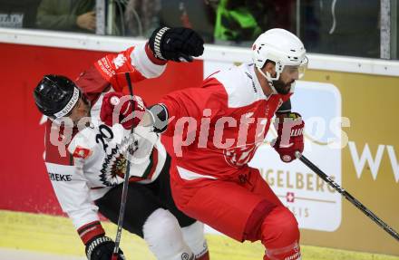 Eishockey CHL. Champions Hockey League. KAC gegen Froelunda. David Fischer, (KAC), Joel Lundqvist  (Froelunda). Klagenfurt, am 31.8.2017.
Foto: Kuess

---
pressefotos, pressefotografie, kuess, qs, qspictures, sport, bild, bilder, bilddatenbank