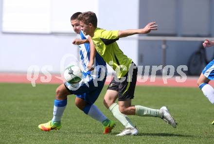 Fussball. 2. KLasse C. VSV gegen Draschitz. Din Talic (VSV), Dominik Philipp Abuja (Draschitz). Villach, am 27.8.2017.
Foto: Kuess
---
pressefotos, pressefotografie, kuess, qs, qspictures, sport, bild, bilder, bilddatenbank