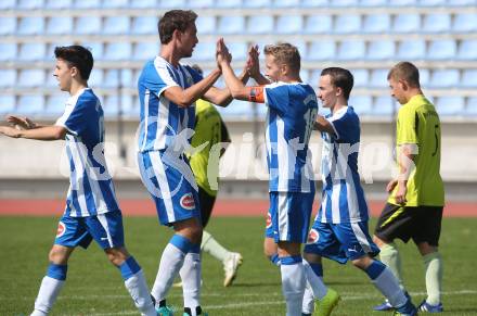 Fussball. 2. KLasse C. VSV gegen Draschitz. Torjubel Alexander Lessnigg (VSV). Villach, am 27.8.2017.
Foto: Kuess
---
pressefotos, pressefotografie, kuess, qs, qspictures, sport, bild, bilder, bilddatenbank