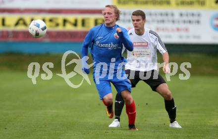 Fussball 1. Klasse A. Gmuend gegen Oberlienz. Marvin Metzler, (Gmuend),  Niklas Oberhauser (Oberlienz). Gmuend, am 2.9.2017.
Foto: Kuess
---
pressefotos, pressefotografie, kuess, qs, qspictures, sport, bild, bilder, bilddatenbank