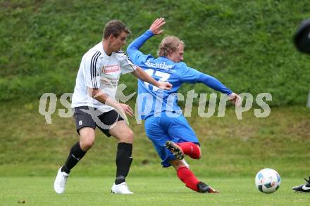 Fussball 1. Klasse A. Gmuend gegen Oberlienz. Marvin Metzler,  (Gmuend),  Niklas Oberhauser (Oberlienz). Gmuend, am 2.9.2017.
Foto: Kuess
---
pressefotos, pressefotografie, kuess, qs, qspictures, sport, bild, bilder, bilddatenbank