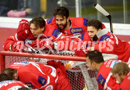 EBEL. Eishockey Bundesliga. KAC gegen Graz 99ers. Patrick Harand, David Joseph Fischer, Marco Richter(KAC). Klagenfurt, am 08.9.2017.
Foto: Kuess

---
pressefotos, pressefotografie, kuess, qs, qspictures, sport, bild, bilder, bilddatenbank