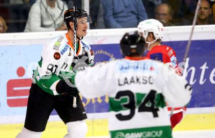 EBEL. Eishockey Bundesliga. KAC gegen Graz 99ers. Torjubel Oliver Setzinger (Graz). Klagenfurt, am 08.9.2017.
Foto: Kuess

---
pressefotos, pressefotografie, kuess, qs, qspictures, sport, bild, bilder, bilddatenbank