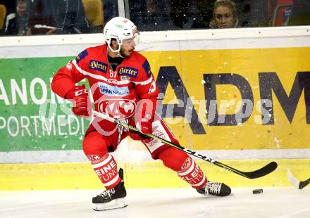 EBEL. Eishockey Bundesliga. KAC gegen Graz 99ers. Kevin Schettina (KAC). Klagenfurt, am 08.9.2017.
Foto: Kuess

---
pressefotos, pressefotografie, kuess, qs, qspictures, sport, bild, bilder, bilddatenbank