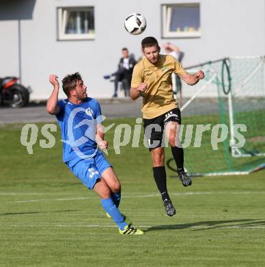 Fussball. Kaerntner Liga. Koettmannsdorf gegen ASV. Fabian Janschitz (Koettmannsdorf), Grega Triplat (ASV). Koettmannsdorf, 9.9.2017.
Foto: Kuess
---
pressefotos, pressefotografie, kuess, qs, qspictures, sport, bild, bilder, bilddatenbank