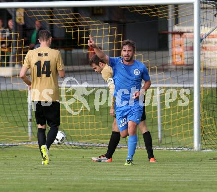 Fussball. Kaerntner Liga. Koettmannsdorf gegen ASV. Torjubel  Grega Triplat (ASV). Koettmannsdorf, 9.9.2017.
Foto: Kuess
---
pressefotos, pressefotografie, kuess, qs, qspictures, sport, bild, bilder, bilddatenbank