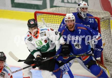 EBEL. Eishockey Bundesliga. EC VSV gegen Moser Medical Graz99ers. Dave Shields, David Kickert, (VSV), Daniel Woger  (Graz). Villach, am 10.9.2017.
Foto: Kuess 


---
pressefotos, pressefotografie, kuess, qs, qspictures, sport, bild, bilder, bilddatenbank