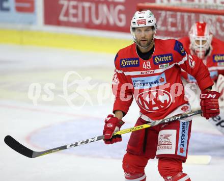 EBEL. Eishockey Bundesliga. KAC gegen HC Orli Znojmo. Richard Regehr (KAC). Klagenfurt, am 15.9.2017.
Foto: Kuess

---
pressefotos, pressefotografie, kuess, qs, qspictures, sport, bild, bilder, bilddatenbank