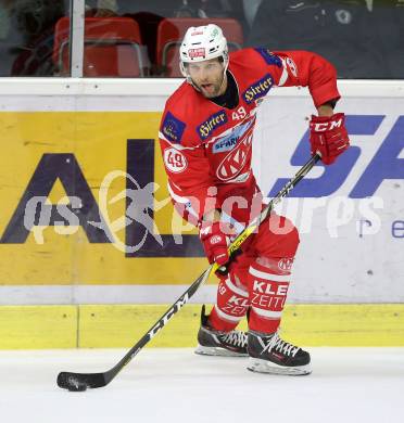 EBEL. Eishockey Bundesliga. KAC gegen HC Orli Znojmo. Richard Regehr (KAC). Klagenfurt, am 15.9.2017.
Foto: Kuess

---
pressefotos, pressefotografie, kuess, qs, qspictures, sport, bild, bilder, bilddatenbank