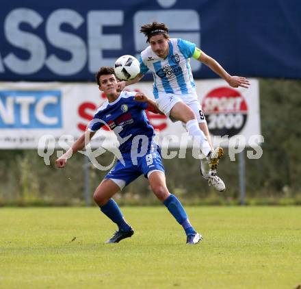 Fussball. 1. Klasse A. Hermagor gegen Kirchbach. Tonatiuh Nicolas Avila Miranda (Hermagor), Alexander Rienzner (Kirchbach). Hermagor, 9.9.2017.
Foto: Kuess
---
pressefotos, pressefotografie, kuess, qs, qspictures, sport, bild, bilder, bilddatenbank