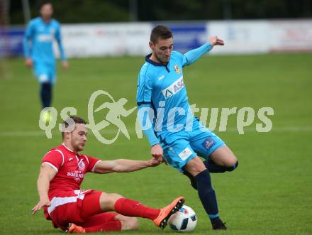 Fussball. Kaerntner Liga. ATUS Ferlach gegen ATSV Wolfsberg. Martin Posratschnig (ATUS Ferlach), Marcel Hober (ATSV Wolfsberg). Ferlach, 16.9.2017.
Foto: Kuess
---
pressefotos, pressefotografie, kuess, qs, qspictures, sport, bild, bilder, bilddatenbank