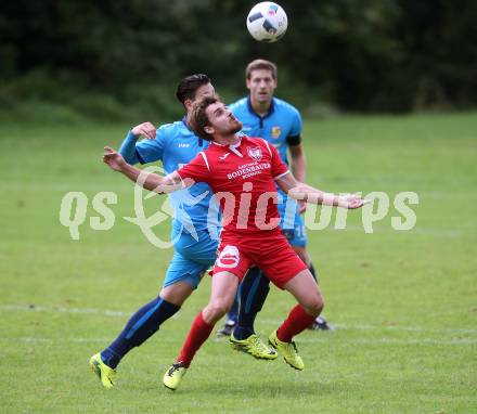 Fussball. Kaerntner Liga. ATUS Ferlach gegen ATSV Wolfsberg. Jakob Orgonyi (ATUS Ferlach), Andreas Dlopst (ATSV Wolfsberg). Ferlach, 16.9.2017.
Foto: Kuess
---
pressefotos, pressefotografie, kuess, qs, qspictures, sport, bild, bilder, bilddatenbank