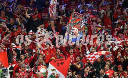 EBEL. Eishockey Bundesliga. EC VSV gegen KAC. Fans (KAC). Villach, am 19.9.2017.
Foto: Kuess 


---
pressefotos, pressefotografie, kuess, qs, qspictures, sport, bild, bilder, bilddatenbank