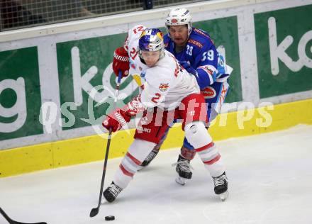 EBEL. Eishockey Bundesliga. EC VSV gegen EC Red Bull Salzburg. Patrick Platzer, (VSV), Bobby Raymond (Salzburg). Villach, am 21.9.2017.
Foto: Kuess 


---
pressefotos, pressefotografie, kuess, qs, qspictures, sport, bild, bilder, bilddatenbank
