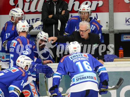 EBEL. Eishockey Bundesliga. EC VSV gegen EC Red Bull Salzburg. Trainer Greg Holst (VSV). Villach, am 21.9.2017.
Foto: Kuess 


---
pressefotos, pressefotografie, kuess, qs, qspictures, sport, bild, bilder, bilddatenbank