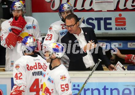 EBEL. Eishockey Bundesliga. EC VSV gegen EC Red Bull Salzburg. Trainer Greg Poss  (Salzburg). Villach, am 21.9.2017.
Foto: Kuess 


---
pressefotos, pressefotografie, kuess, qs, qspictures, sport, bild, bilder, bilddatenbank