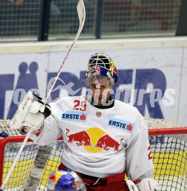 EBEL. Eishockey Bundesliga. EC VSV gegen EC Red Bull Salzburg. Bernhard Starkbaum  (Salzburg). Villach, am 21.9.2017.
Foto: Kuess 


---
pressefotos, pressefotografie, kuess, qs, qspictures, sport, bild, bilder, bilddatenbank