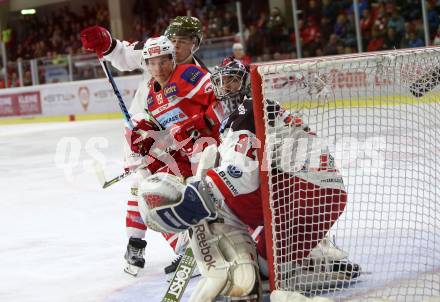 EBEL. Eishockey Bundesliga. KAC gegen HCB Suedtirol Alperia. Marco Brucker, (KAC), Marcel Melichercik (Bozen). Klagenfurt, am 22.9.2017.
Foto: Kuess

---
pressefotos, pressefotografie, kuess, qs, qspictures, sport, bild, bilder, bilddatenbank