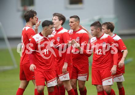 Fussball. Kaerntner Liga. Koettmannsdorf gegen KAC 1909. Torjubel  (KAC). Koettmannsdorf, 24.9.2017.
Foto: Kuess
---
pressefotos, pressefotografie, kuess, qs, qspictures, sport, bild, bilder, bilddatenbank