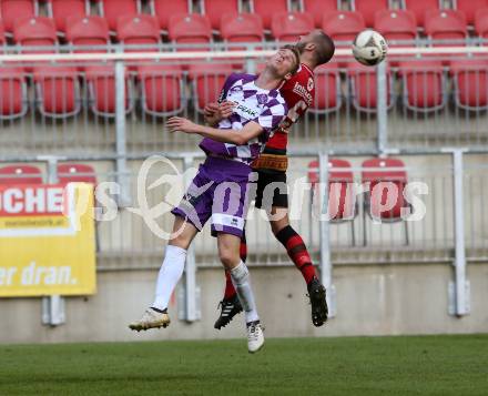 Fussball. Regionalliga. SK Austria Klagenfurt gegen SC Copacabana Kalsdorf. Thomas Hirschhofer (Austria Klagenfurt), Sandro Skurla (Kalsdorf). Klagenfurt, 23.9.2017.
Foto: Kuess
---
pressefotos, pressefotografie, kuess, qs, qspictures, sport, bild, bilder, bilddatenbank