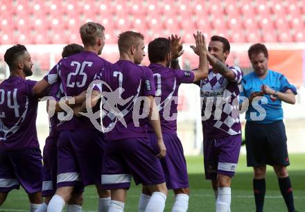 Fussball. Regionalliga. SK Austria Klagenfurt gegen SC Copacabana Kalsdorf. Torjubel (Austria Klagenfurt). Klagenfurt, 23.9.2017.
Foto: Kuess
---
pressefotos, pressefotografie, kuess, qs, qspictures, sport, bild, bilder, bilddatenbank