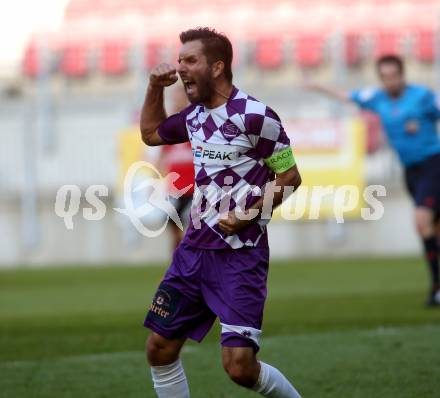 Fussball. Regionalliga. SK Austria Klagenfurt gegen SC Copacabana Kalsdorf. Torjubel Sandro Zakany,  (Austria Klagenfurt). Klagenfurt, 23.9.2017.
Foto: Kuess
---
pressefotos, pressefotografie, kuess, qs, qspictures, sport, bild, bilder, bilddatenbank