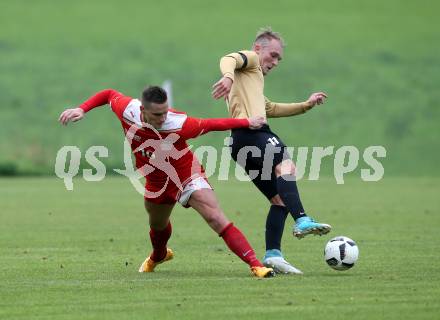 Fussball. Kaerntner Liga. Koettmannsdorf gegen KAC 1909. Aner Mandzic (Koettmannsdorf), Robert Matic (KAC). Koettmannsdorf, 24.9.2017.
Foto: Kuess
---
pressefotos, pressefotografie, kuess, qs, qspictures, sport, bild, bilder, bilddatenbank