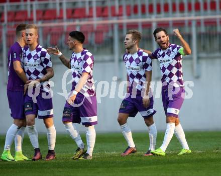 Fussball. Regionalliga. SK Austria Klagenfurt gegen SC Copacabana Kalsdorf. Torjubel Florian Jaritz (Austria Klagenfurt). Klagenfurt, 23.9.2017.
Foto: Kuess
---
pressefotos, pressefotografie, kuess, qs, qspictures, sport, bild, bilder, bilddatenbank