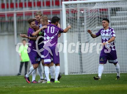 Fussball. Regionalliga. SK Austria Klagenfurt gegen SC Copacabana Kalsdorf. Torjubel Florian Jaritz (Austria Klagenfurt). Klagenfurt, 23.9.2017.
Foto: Kuess
---
pressefotos, pressefotografie, kuess, qs, qspictures, sport, bild, bilder, bilddatenbank