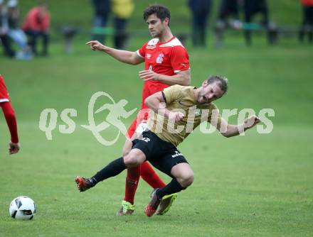 Fussball. Kaerntner Liga. Koettmannsdorf gegen KAC 1909. Martin Trattnig (Koettmannsdorf), Marcel Guenther Kuster (KAC). Koettmannsdorf, 24.9.2017.
Foto: Kuess
---
pressefotos, pressefotografie, kuess, qs, qspictures, sport, bild, bilder, bilddatenbank
