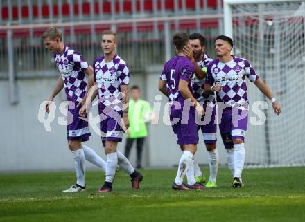 Fussball. Regionalliga. SK Austria Klagenfurt gegen SC Copacabana Kalsdorf. Torjubel Florian Jaritz (Austria Klagenfurt). Klagenfurt, 23.9.2017.
Foto: Kuess
---
pressefotos, pressefotografie, kuess, qs, qspictures, sport, bild, bilder, bilddatenbank