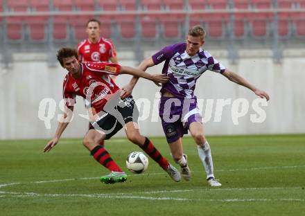Fussball. Regionalliga. SK Austria Klagenfurt gegen SC Copacabana Kalsdorf. Thomas Hirschhofer (Austria Klagenfurt), Pascal Michael Zisser (Kalsdorf). Klagenfurt, 23.9.2017.
Foto: Kuess
---
pressefotos, pressefotografie, kuess, qs, qspictures, sport, bild, bilder, bilddatenbank