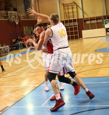 Basketball 2. Bundesliga. Grunddurchgang. 2. Runde. Woerthersee Piraten gegen St. Poelten Dragons. Ian Moschik, (Piraten), Martin Speiser  (St. Poelten). Klagenfurt, am 30.9.2017.
Foto: Kuess
---
pressefotos, pressefotografie, kuess, qs, qspictures, sport, bild, bilder, bilddatenbank