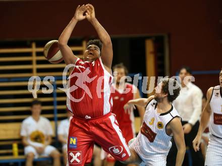 Basketball 2. Bundesliga. Grunddurchgang. 2. Runde. Woerthersee Piraten gegen St. Poelten Dragons. Alexander Della Schiava, (Piraten), Nico Kaltenbrunner (St. Poelten). Klagenfurt, am 30.9.2017.
Foto: Kuess
---
pressefotos, pressefotografie, kuess, qs, qspictures, sport, bild, bilder, bilddatenbank