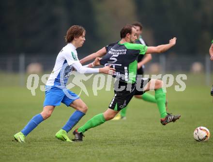 Fussball. Kaerntner Liga. Kraig gegen Feldkirchen. Michael Salbrechter (Kraig), Sandro Struckl (Feldkirchen), Kraig, 30.9.2017.
Foto: Kuess
---
pressefotos, pressefotografie, kuess, qs, qspictures, sport, bild, bilder, bilddatenbank