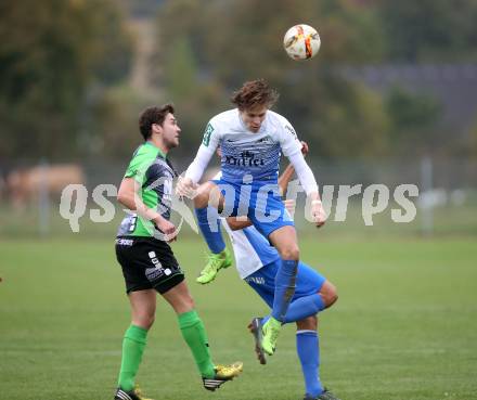 Fussball. Kaerntner Liga. Kraig gegen Feldkirchen. Michael Salbrechter (Kraig), Patrick Steinschifter (Feldkirchen), Kraig, 30.9.2017.
Foto: Kuess
---
pressefotos, pressefotografie, kuess, qs, qspictures, sport, bild, bilder, bilddatenbank