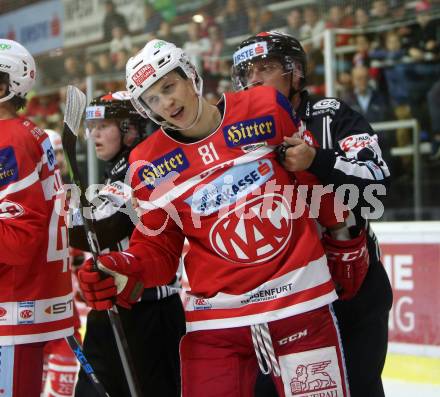 EBEL. Eishockey Bundesliga. KAC gegen 	HC TWK Innsbruck. Marco Richter (KAC). Klagenfurt, am 1.10.2017.
Foto: Kuess

---
pressefotos, pressefotografie, kuess, qs, qspictures, sport, bild, bilder, bilddatenbank