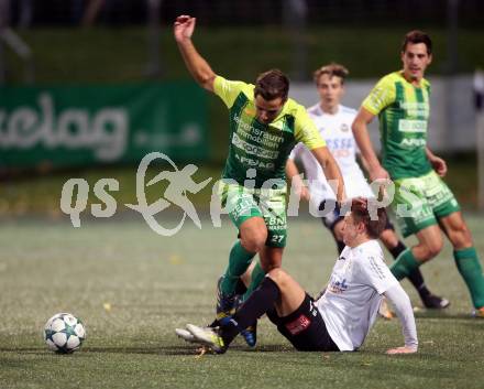 Fussball. Kaerntner Liga. Spittal gegen FC Lendorf. Mario Mihajlovic (Spittal), Marco Moser (Lendorf). Spittal, 6.10.2017.
Foto: Kuess
---
pressefotos, pressefotografie, kuess, qs, qspictures, sport, bild, bilder, bilddatenbank