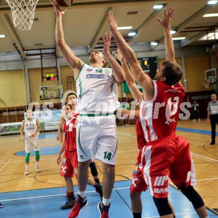 Basketball 2. Bundesliga. Grunddurchgang. 3. Runde. KOS Celovec gegen St. Poelten Dragons. Jakob Strazar, (KOS Celovec), Lukas Boeck (St. Poelten). Klagenfurt, am 7.10.2017.
Foto: Kuess
---
pressefotos, pressefotografie, kuess, qs, qspictures, sport, bild, bilder, bilddatenbank