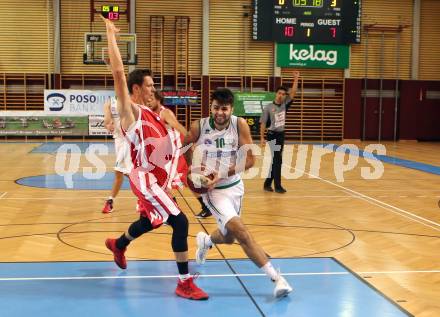 Basketball 2. Bundesliga. Grunddurchgang. 3. Runde. KOS Celovec gegen St. Poelten Dragons. Marin Sliskovic, (KOS Celovec), Martin Speiser (St. Poelten). Klagenfurt, am 7.10.2017.
Foto: Kuess
---
pressefotos, pressefotografie, kuess, qs, qspictures, sport, bild, bilder, bilddatenbank