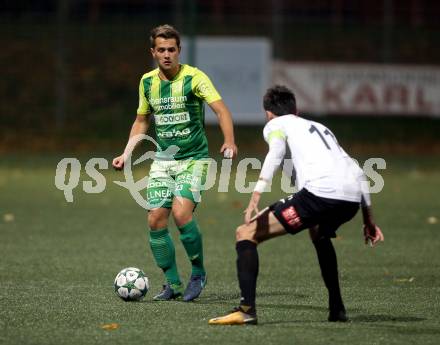 Fussball. Kaerntner Liga. Spittal gegen FC Lendorf. Dejan Kecanovic (Spittal), Nico Moser (Lendorf). Spittal, 6.10.2017.
Foto: Kuess
---
pressefotos, pressefotografie, kuess, qs, qspictures, sport, bild, bilder, bilddatenbank