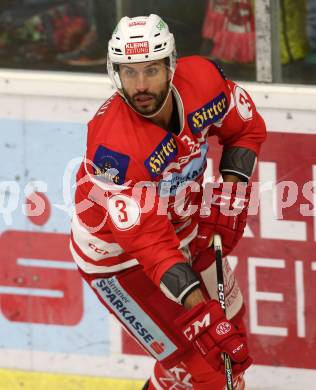 EBEL Eishockey Bundesliga. KAC gegen Fehervar AV 19. David Joseph Fischer (KAC). Klagenfurt, am 8.10.2017.
Foto: Kuess

---
pressefotos, pressefotografie, kuess, qs, qspictures, sport, bild, bilder, bilddatenbank