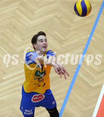 AVL. Volleyball. Volley League Men. SK Posojilnica Aich Dob gegen VBK Woerthersee Loewen Klagenfurt. Mark Maximilian Kremer (Aich Dob). Bleiburg, am 11.10.2017.
Foto: Kuess
---
pressefotos, pressefotografie, kuess, qs, qspictures, sport, bild, bilder, bilddatenbank