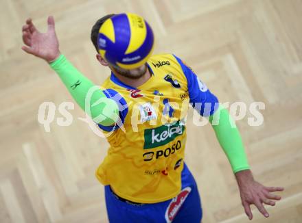 AVL. Volleyball. Volley League Men. SK Posojilnica Aich Dob gegen VBK Woerthersee Loewen Klagenfurt.  Jan Krol (Aich Dob). Bleiburg, am 11.10.2017.
Foto: Kuess
---
pressefotos, pressefotografie, kuess, qs, qspictures, sport, bild, bilder, bilddatenbank