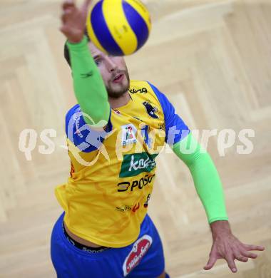 AVL. Volleyball. Volley League Men. SK Posojilnica Aich Dob gegen VBK Woerthersee Loewen Klagenfurt. Jan Krol (Aich Dob). Bleiburg, am 11.10.2017.
Foto: Kuess
---
pressefotos, pressefotografie, kuess, qs, qspictures, sport, bild, bilder, bilddatenbank