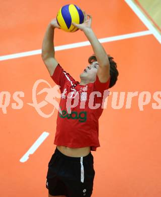 AVL. Volleyball. Volley League Men. SK Posojilnica Aich Dob gegen VBK Woerthersee Loewen Klagenfurt.  Adonis Alagic (Klagenfurt). Bleiburg, am 11.10.2017.
Foto: Kuess
---
pressefotos, pressefotografie, kuess, qs, qspictures, sport, bild, bilder, bilddatenbank