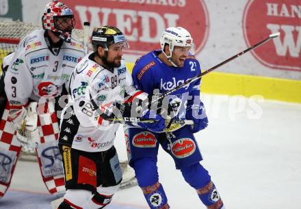 EBEL. Eishockey Bundesliga. EC VSV gegen HC Orli Znojmo. Benjamin Petrik, (VSV), Jan Lattner, Marek Schwarz (Znojmo). Villach, am 12.10.2017.
Foto: Kuess 


---
pressefotos, pressefotografie, kuess, qs, qspictures, sport, bild, bilder, bilddatenbank